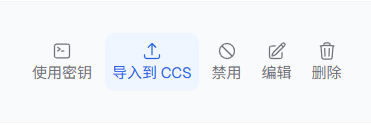 API 密钥页面中的 CC Switch 导入按钮