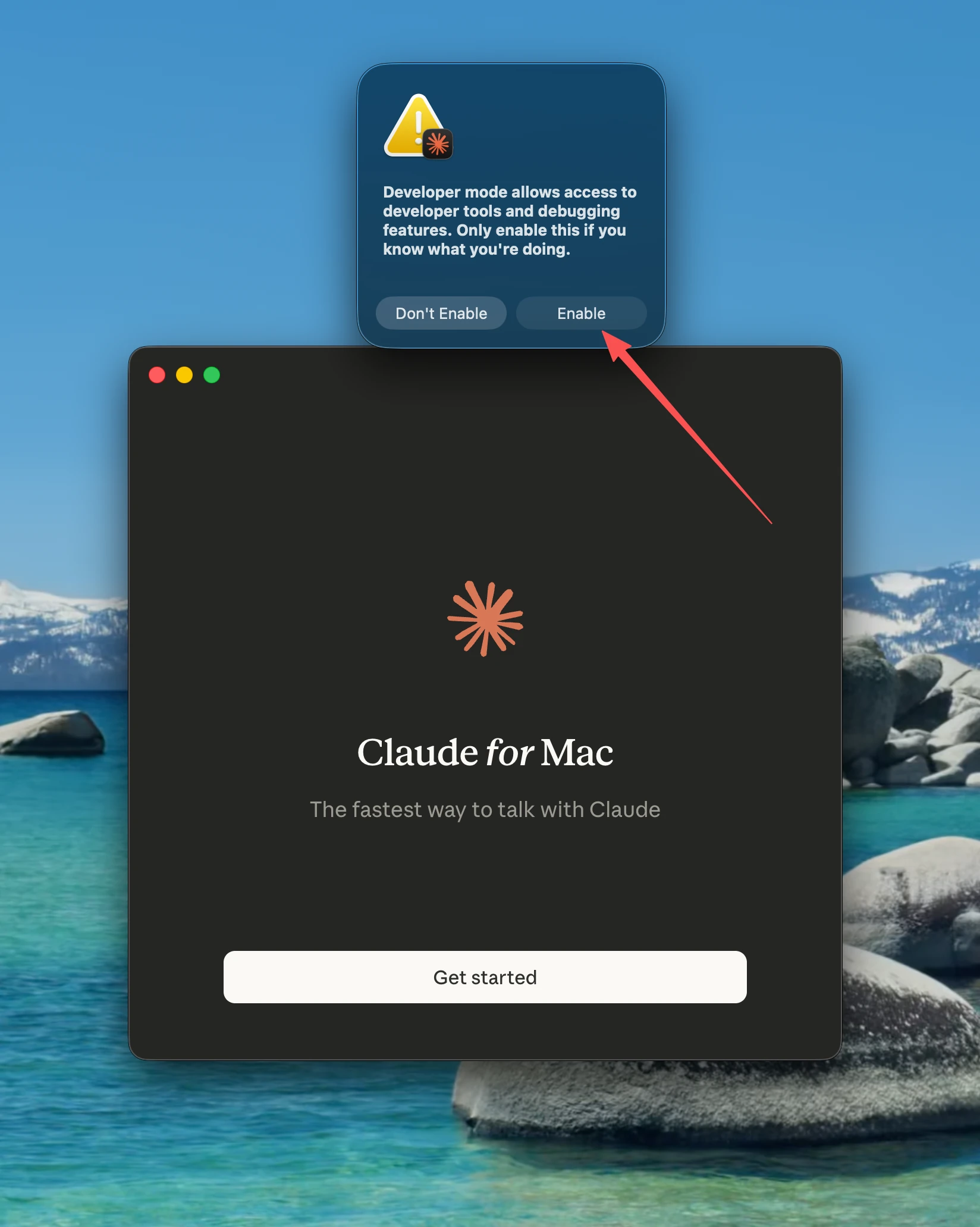 确认启用 Claude Desktop 开发者模式